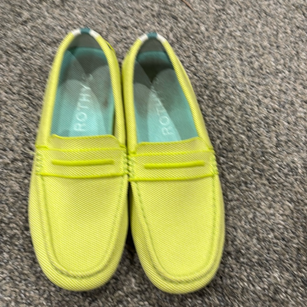 Rothy’s Driver loafer limon yellow women’s size 9